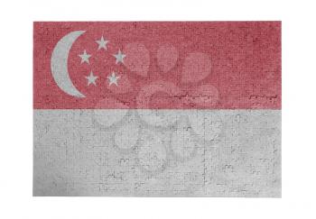 Large jigsaw puzzle of 1000 pieces - flag - Singapore