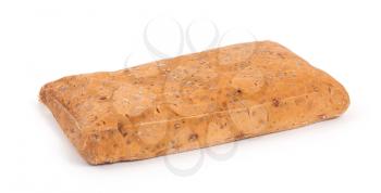 Focaccia bread isolated on a white background