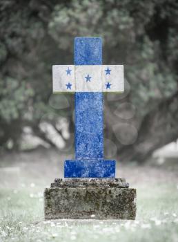 Old weathered gravestone in the cemetery - Honduras