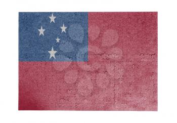 Large jigsaw puzzle of 1000 pieces - flag - Samoa