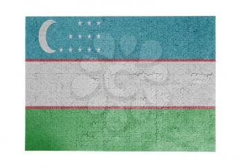 Large jigsaw puzzle of 1000 pieces - flag - Uzbekistan