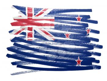 Flag illustration made with pen - New Zealand
