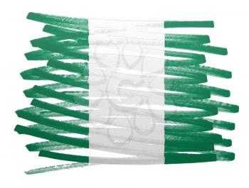 Flag illustration made with pen - Nigeria