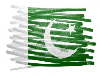 Flag illustration made with pen - Pakistan