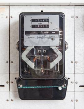 Watt hour electric meter measurement tool home use front view