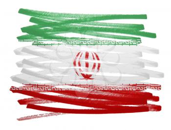 Flag illustration made with pen - Iran
