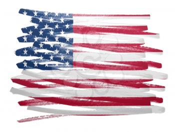 Flag illustration made with pen - USA