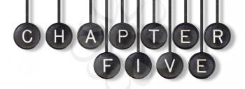 Typewriter buttons, isolated on white background - Chapter five