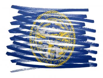 Flag illustration made with pen - Nebraska