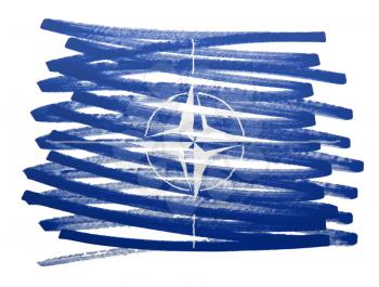 Flag illustration made with pen - NATO