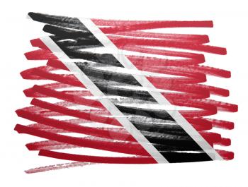 Flag illustration made with pen - Trinidad and Tobago