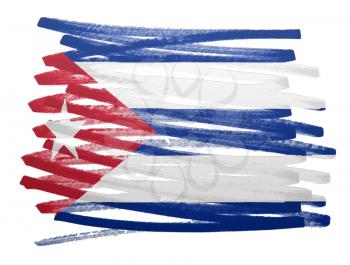 Flag illustration made with pen - Cuba