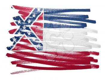Flag illustration made with pen - Mississippi