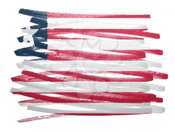 Flag illustration made with pen - Liberia