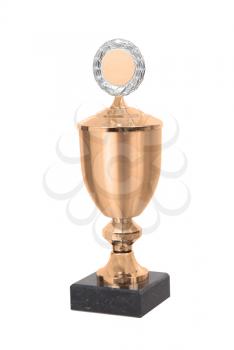 Trophy cup isolated on a white background - Bronz