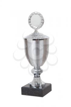 Trophy cup isolated on a white background - Silver