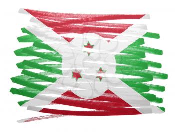 Flag illustration made with pen - Burundi