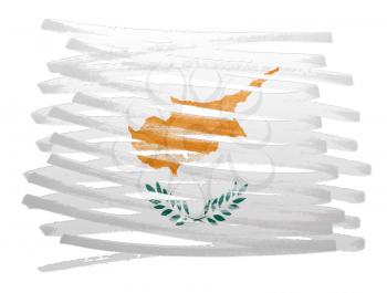 Flag illustration made with pen - Cyprus