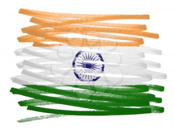 Flag illustration made with pen - India