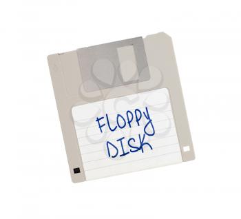 Floppy Disk - Tachnology from the past, isolated on white - Floppy disk