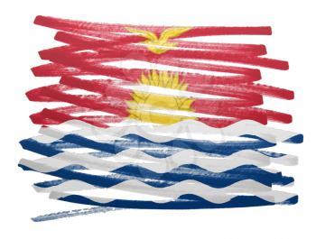 Flag illustration made with pen - Kiribati
