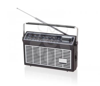 Portable radio isolated on a white background