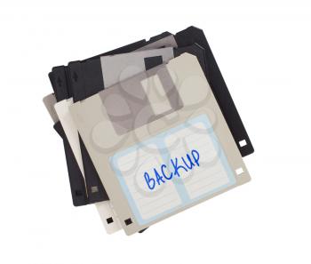 Floppy disk, data storage support, isolated on white - Backup