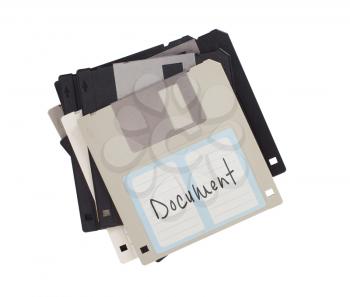 Floppy disk, data storage support, isolated on white - Documents