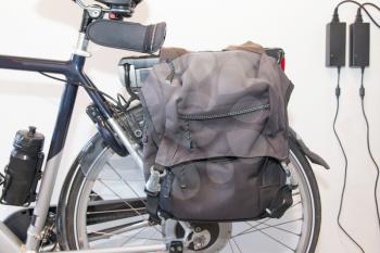 Electric bicycle charging, selective focus on cycle bag