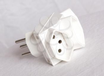 International AC power plug socket, Switzerland, isolated