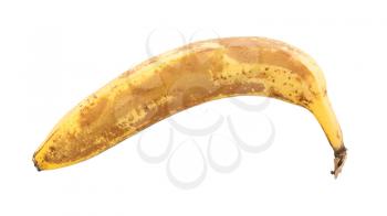 Over ripe banana, isolated on white background