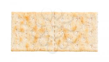 Small cracker isolated on a white background