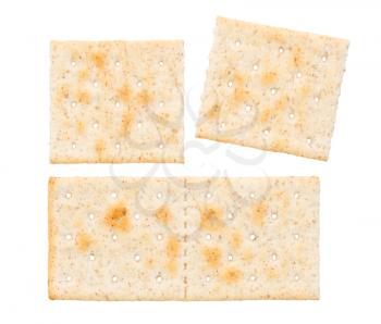 Small crackers isolated on a white background