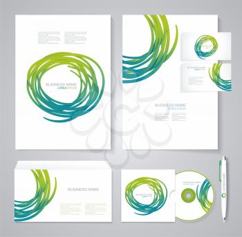 Template for Business artworks. Bio style. Vector Illustration. 