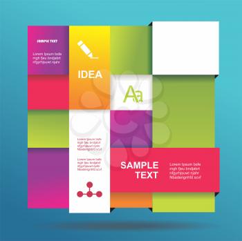 Modern Design template. Can be used for infographics. Numbered banners.
