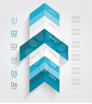 Minimal infographics or Step banners template in Arrow style. Vector. 