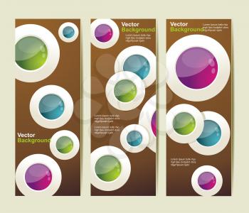 Set of the  abstract banners.