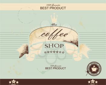 Retro Vintage Coffee Background with Typography 