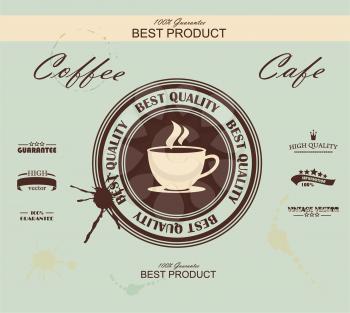 Retro Vintage Coffee Background with Typography 