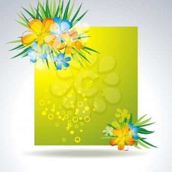 illustration of set of colorful flower in banner 