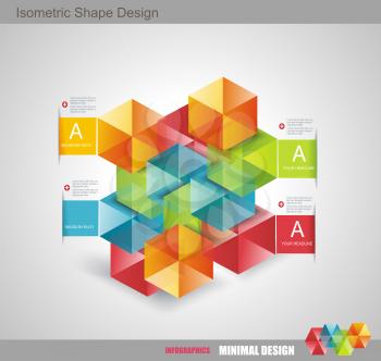 Modern Design template isometric style. Can be used for workflow layout; diagram; number options; step up options; web design; banner template; infographic. 