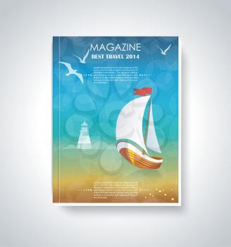 Your best travel magazine. Brochure cover design.