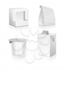 White package templates to put your design on. Vector 
