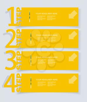 Abstract infographics  Option Banners Set. Vector illustration. Can be used for workflow layout, diagram, business step options,  web design.