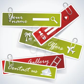 colorful vector banner set 