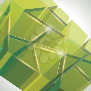 3D glass rectangles abstract background. 