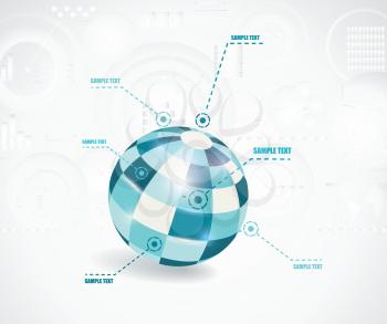 Abstract 3d vector sphere