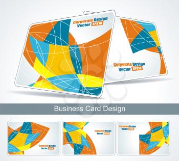vector business card set