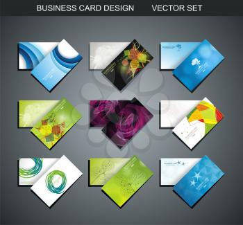 Various Business Card set collection abstract  design, vector
