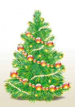 Christmas tree vector image 